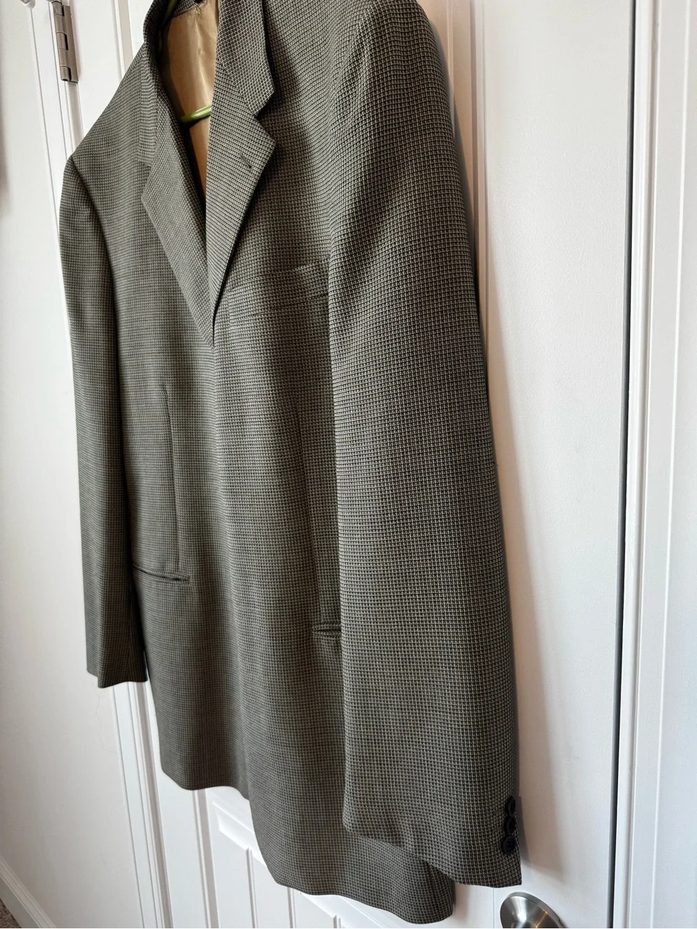 Made in Italy Vintage Wool Houndstooth Sport Coat — Brown